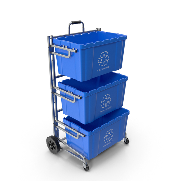 Frontgate Recycling Cart with Bins PNG & PSD Images