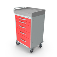 General Purpose Medical Cart with Drawers PNG & PSD Images