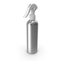 Spray Bottle Aluminum with White Spray Top 250 ml PNG & PSD Images