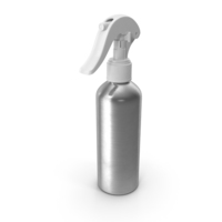 Spray Bottle Aluminum with White Spray Top 150 ml PNG & PSD Images