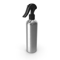 Spray Bottle Aluminum with Black Spray Top 250 ml PNG & PSD Images