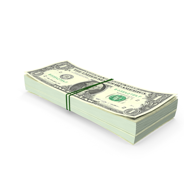 Stack of One Dollar Bills PNG & PSD Images