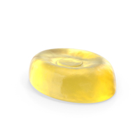 Oval Hard Candy Yellow PNG & PSD Images