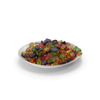 Plate With Oval Hard Candy PNG & PSD Images