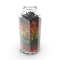 Octagon Jar With Oval Hard Candy PNG & PSD Images