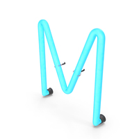 Neon Letter M PNG & PSD Images