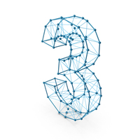Wire alphabet number 3 PNG & PSD Images