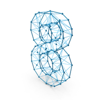 Wire alphabet number 8 PNG & PSD Images