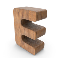 E Wooden Letter PNG & PSD Images