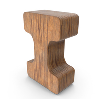 I Wooden Letter PNG & PSD Images