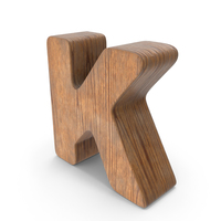 K Wooden Letter PNG & PSD Images