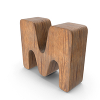 M Wooden Letter PNG & PSD Images