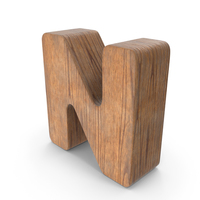 N Wooden Letter PNG & PSD Images