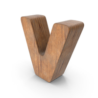 V Wooden Letter PNG & PSD Images