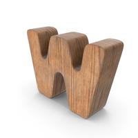 W Wooden Letter PNG & PSD Images