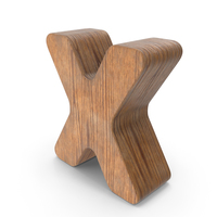 X Wooden Letter PNG & PSD Images