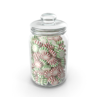Jar with StarLight Peppermint Candy PNG & PSD Images