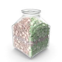 Square Jar with StarLight Peppermint Candy PNG & PSD Images