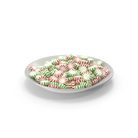 Plate with StarLight Peppermint Candy PNG & PSD Images