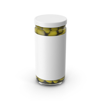 Olives Jar White With Label PNG & PSD Images