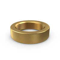 Knurled Nut Gold PNG & PSD Images