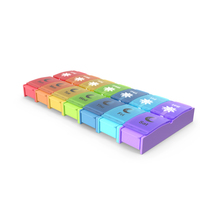 Pill Case Box with 14 Compartments PNG & PSD Images