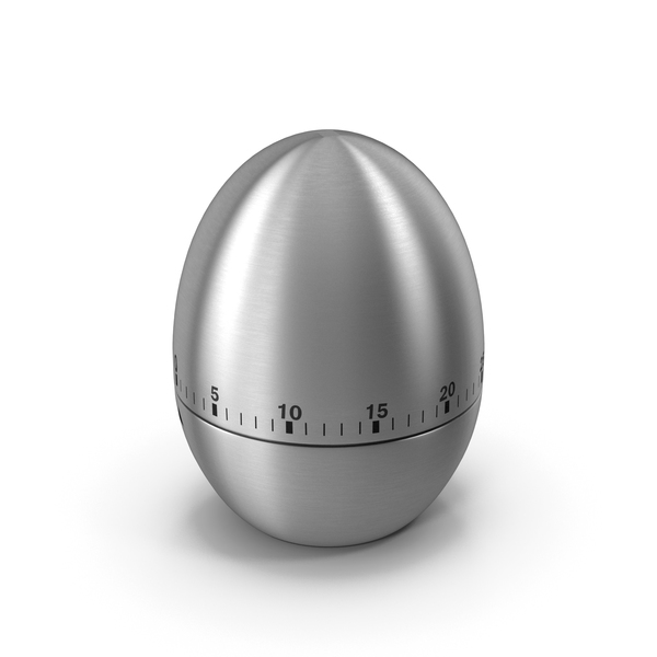 Stainless Steel Egg Shape Kitchen Timer PNG & PSD Images