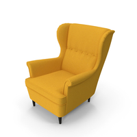 Strandmon Yellow Wing Chair PNG & PSD Images