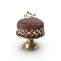 Christmas Cake with Topper Merry Christmas PNG & PSD Images