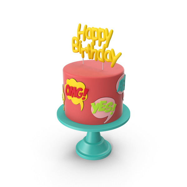 Comic Birthday Cake PNG & PSD Images