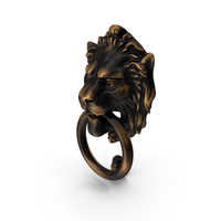 Antique Brass Lion Door Knocker PNG & PSD Images