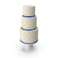 Cascade Cake with Decor of Blue Ribbon PNG & PSD Images