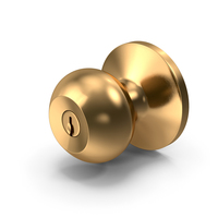 Door Knob Golden With Keyhole PNG & PSD Images