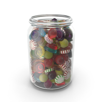 Jar with Mixed Hard Candy PNG & PSD Images