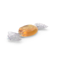 Wrapped Orange Oval Candy PNG & PSD Images