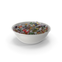Bowl with Wrapped Oval Candy PNG & PSD Images