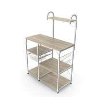 Multipurpose Kitchen Bakers Rack Light Beige PNG & PSD Images