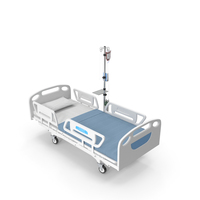Medical Bed With IV Stand PNG & PSD Images