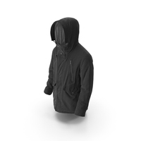 Mens Down Coat Black PNG & PSD Images