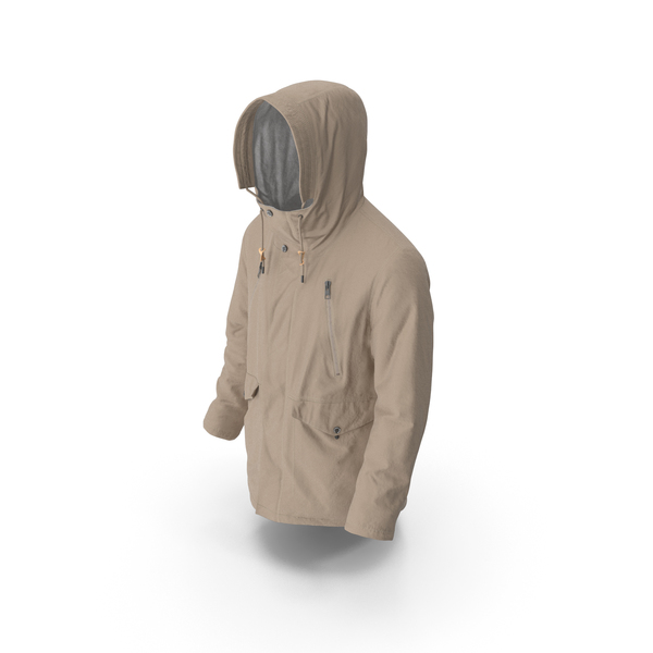 Mens Down Coat Beige PNG & PSD Images