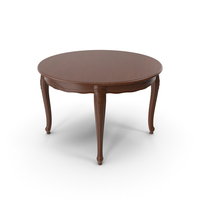 Seven Sedie Round Classical Dining Table PNG & PSD Images