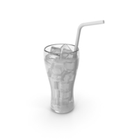 Juice Glass White With Straw PNG & PSD Images