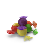 Small Pile of Wrapped Spherical Candy PNG & PSD Images