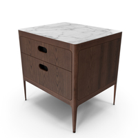 Radius Two Drawer Nightstand PNG & PSD Images