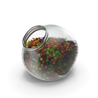 Spherical Jar with Wrapped Spherical Candy PNG & PSD Images