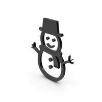 Black Symbol Snow Man PNG & PSD Images