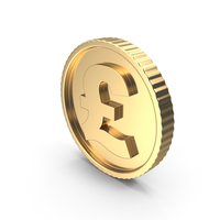 Golden Coin Pound Gold Light PNG & PSD Images
