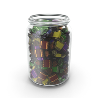Jar with Wrapped Toffee Candy PNG & PSD Images