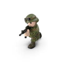 Soldier Shooting from Knee PNG & PSD Images