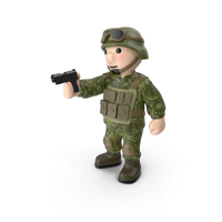 Soldier with Pistol PNG & PSD Images